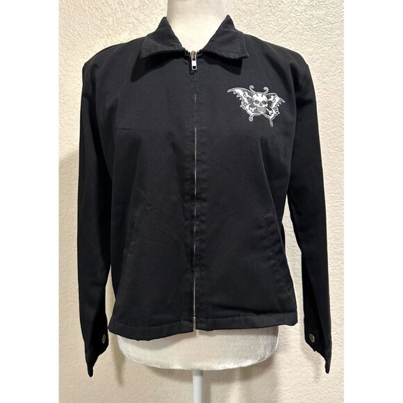 Lucky 13 Vtg 90s Black Collared Lightweight Jacket